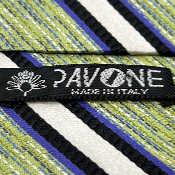 Pavone Made in Italy Men's 100% Silk Classic Tie - Picture 4 of 8